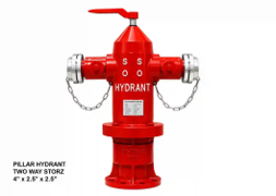 Pillar Hydrant Two Way Storz 4\"×2.5\"×2.5\"